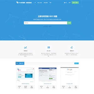 SEO在线检测优化源码/检测分析源码/仿爱站，站长站源码！关键词收录