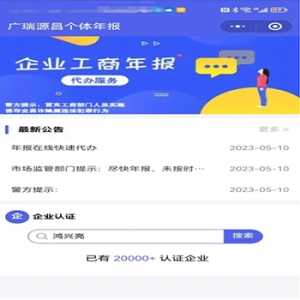 公司企业年报服务系统源码/电销年报系统/小微服务助手系统/企业年审企业申请管理平台